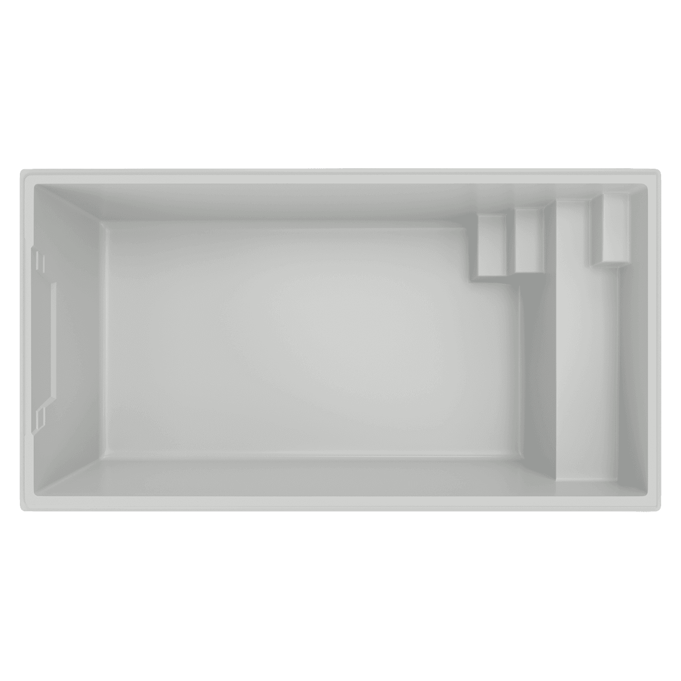 Vue de dessus de la coque de piscine Fidji 6