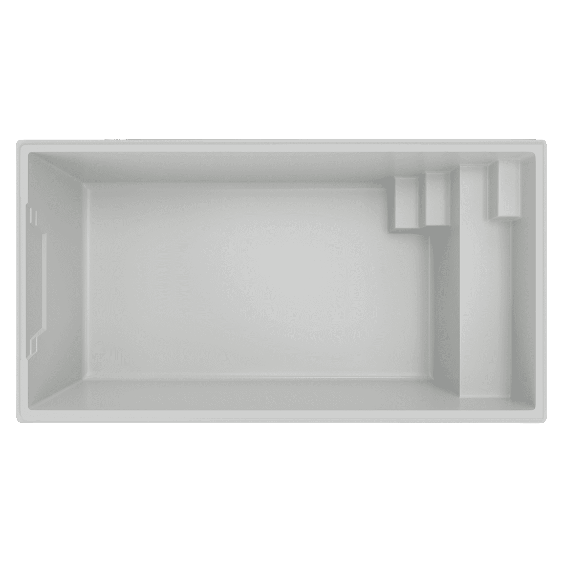 Vue de dessus de la coque de piscine Fidji 6