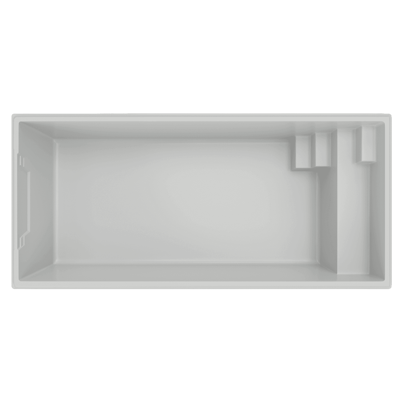 Vue de dessus de la coque de piscine Fidji 7