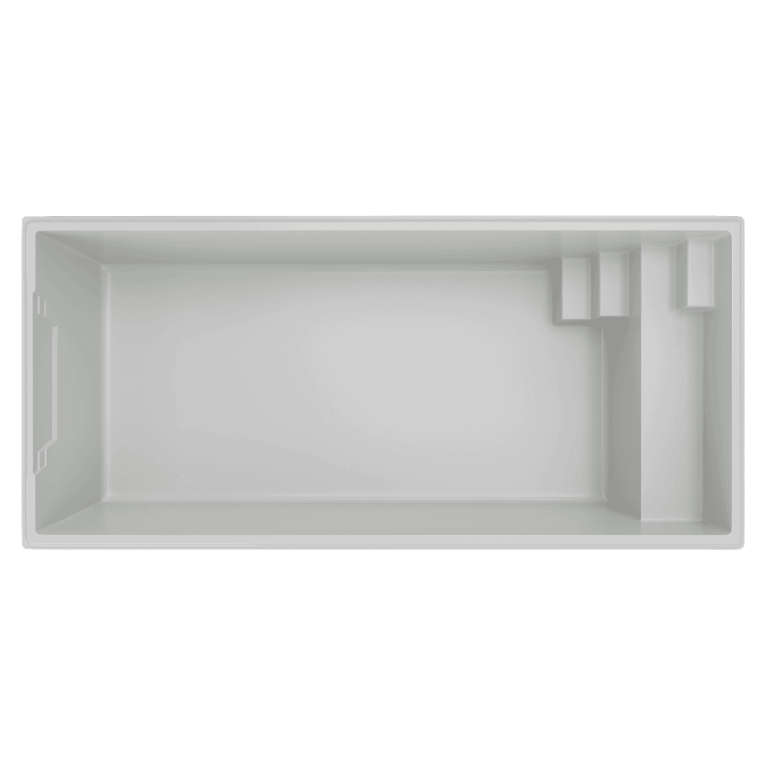 Vue de dessus de la coque de piscine Fidji 7