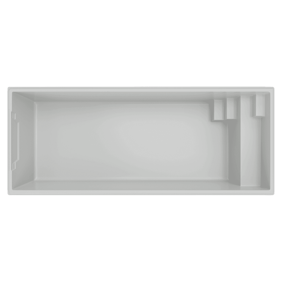 Vue de dessus de la coque de piscine Fidji 8