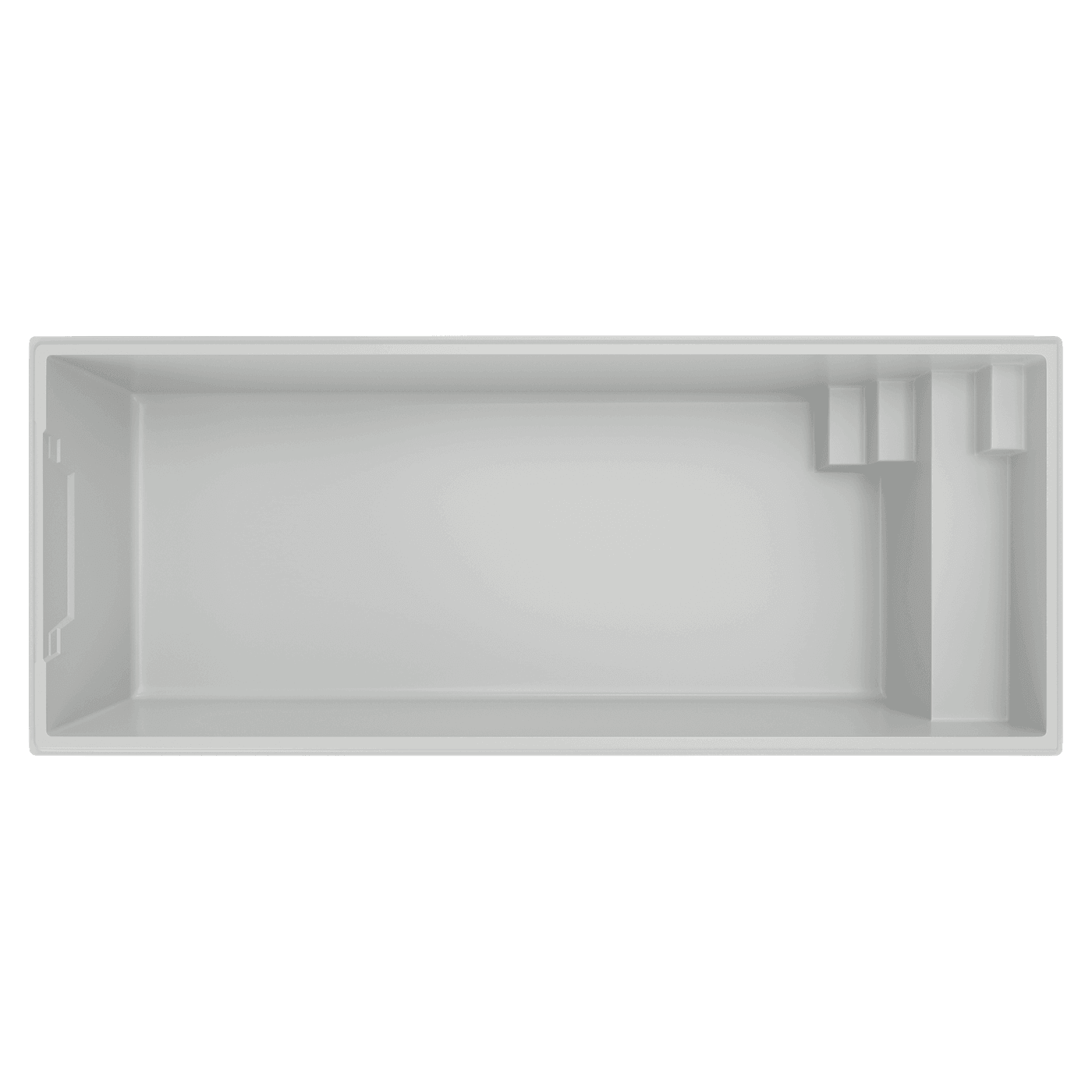 Vue de dessus de la coque de piscine Fidji 8