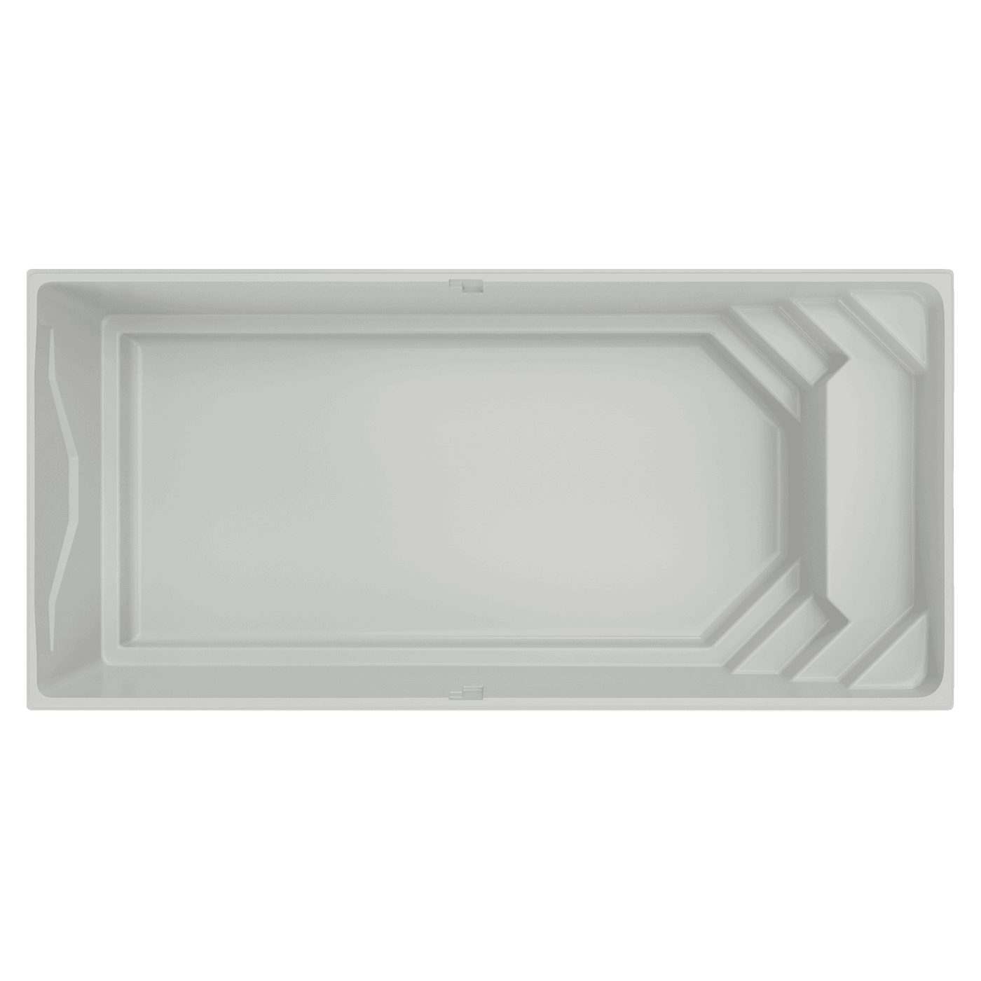 Vue de dessus de la coque de piscine Maeva 9